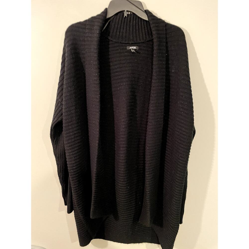APT 9 Oversized Black Sweater Knit Cardigan - Size XL